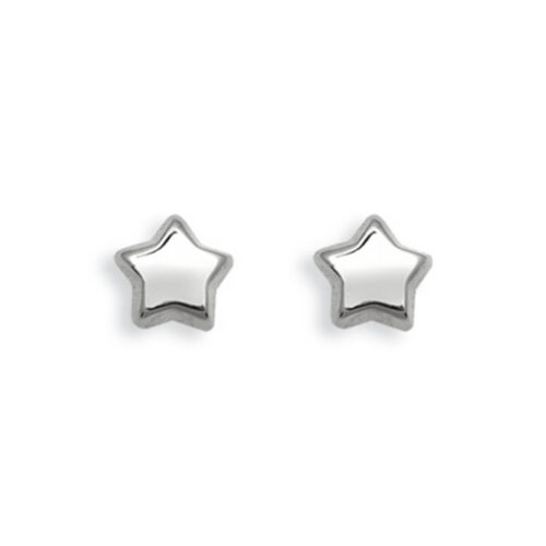 Pendientes-oro blanco-estrella