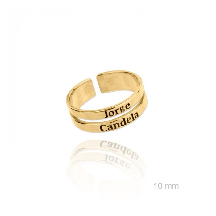 anillo personalizado-plata color oro -Desig joyeria
